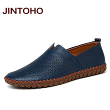 Load image into Gallery viewer, JINTOHO Big Size Men Genuine Leather Shoes Fashion Slip On Shoes For Men Italian Leather Men Loafers Brand Men Shoes
