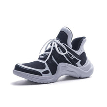 Load image into Gallery viewer, ASUMER 2018 fashion Four seasons sneakers casual comfortable flat shoes mixed colors screen cloth+cow leather boots lace shoes