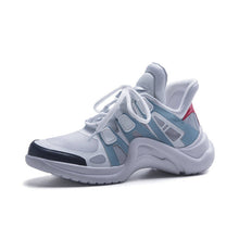 Load image into Gallery viewer, ASUMER 2018 fashion Four seasons sneakers casual comfortable flat shoes mixed colors screen cloth+cow leather boots lace shoes