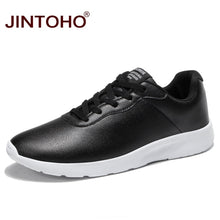 Load image into Gallery viewer, JINTOHO Big Size Men Casual Leather Shoes Fashion Men Sneakers Men Brand Shoes Black Male Leather Shoes Cheap Male Casual Shoes