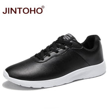 Load image into Gallery viewer, JINTOHO Big Size Men Casual Leather Shoes Fashion Men Sneakers Men Brand Shoes Black Male Leather Shoes Cheap Male Casual Shoes