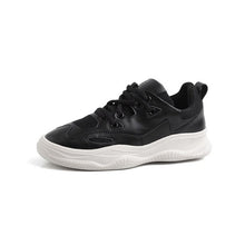 Load image into Gallery viewer, ASUMER 2019 Genuine Leather Flat Shoes Lace up Women Sneakers Round Toe Four Season Platform Shoes Casual Female Flats Size 42