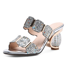 Load image into Gallery viewer, ASUMER 2019 fashion summer ladies slippers elegant comfortable Rhinestone prom wedding shoes women mules black big size 33-43