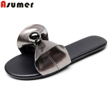 Load image into Gallery viewer, ASUMER Drop shipping SIZE 34-42 New 2019 fashion sandals women slippers flat slides ladies summer beach shoes woman flip flops
