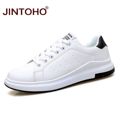 JINTOHO Big Size Brand Fashion Casual Leather Shoes Men Leather Shoes Leather Men Sneakers White Male Leather Shoes