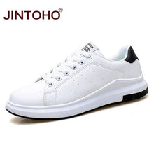 Load image into Gallery viewer, JINTOHO Big Size Brand Fashion Casual Leather Shoes Men Leather Shoes Leather Men Sneakers White Male Leather Shoes