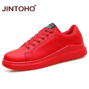 JINTOHO Big Size Brand Fashion Casual Leather Shoes Men Leather Shoes Leather Men Sneakers White Male Leather Shoes