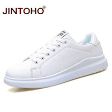 Load image into Gallery viewer, JINTOHO Big Size Brand Fashion Casual Leather Shoes Men Leather Shoes Leather Men Sneakers White Male Leather Shoes