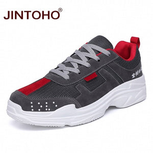 JINTOHO Fashion Brand Men Shoes Breathable Platform Shoes Height Increasing Shoes For Men Black Men Sneakers Male Shoes