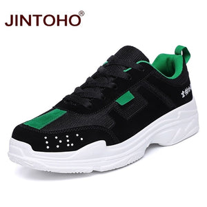 JINTOHO Fashion Brand Men Shoes Breathable Platform Shoes Height Increasing Shoes For Men Black Men Sneakers Male Shoes
