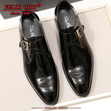 Load image into Gallery viewer, 2019 Italian New Fashion Men Black Brown Shoe Men Genuine Leather Slip On Buckle Strap Man Formal Suit Footwear Formal Shoes Men