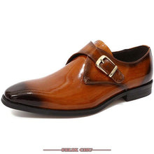 Load image into Gallery viewer, 2019 Italian New Fashion Men Black Brown Shoe Men Genuine Leather Slip On Buckle Strap Man Formal Suit Footwear Formal Shoes Men